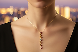 zirkol yeşil Y kolye